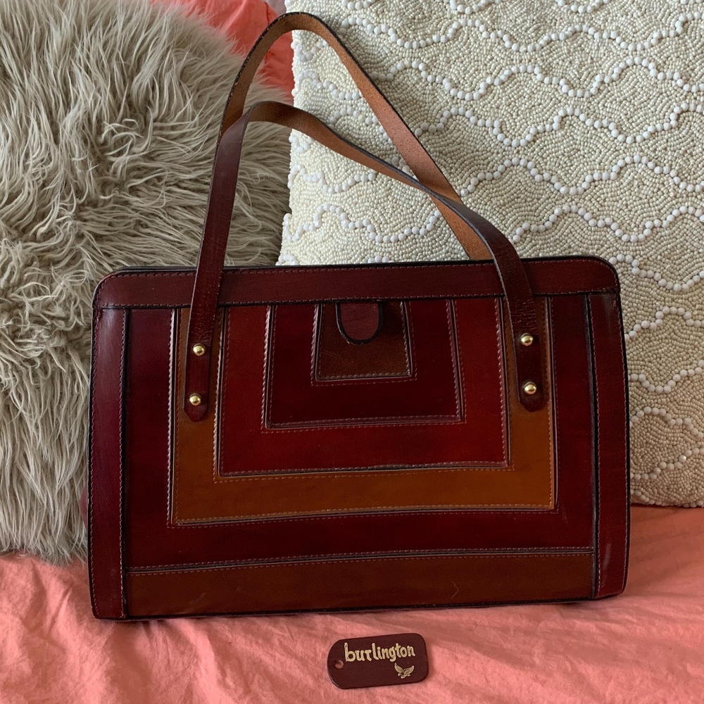 Vintage Burlington Leather Satchel
